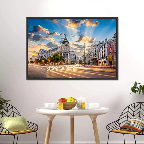 Calle De Alcala Canvas Wall Art