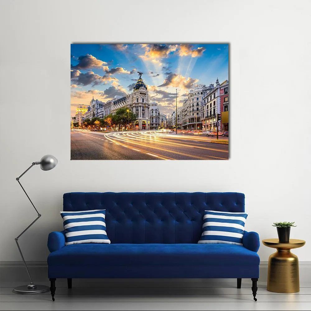 Calle De Alcala Canvas Wall Art