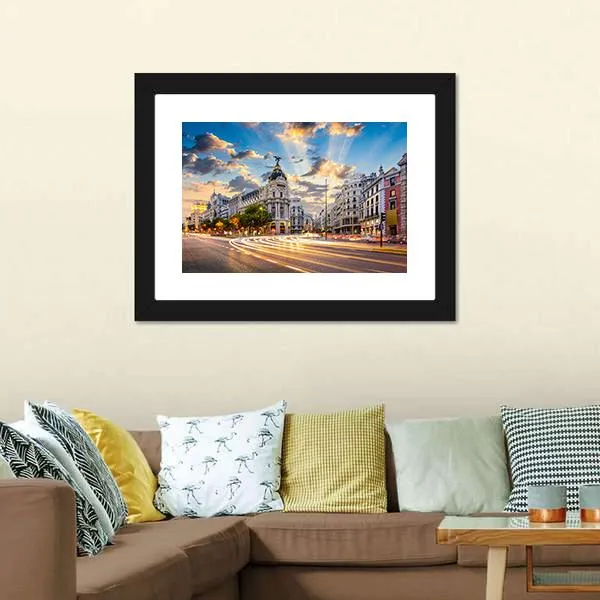 Calle De Alcala Canvas Wall Art