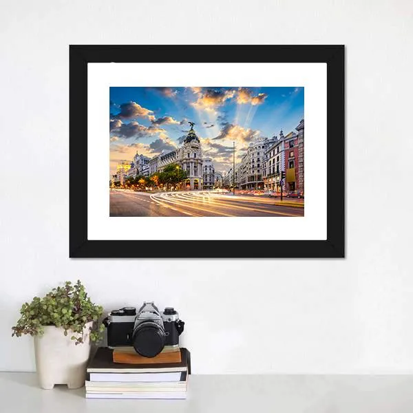 Calle De Alcala Canvas Wall Art