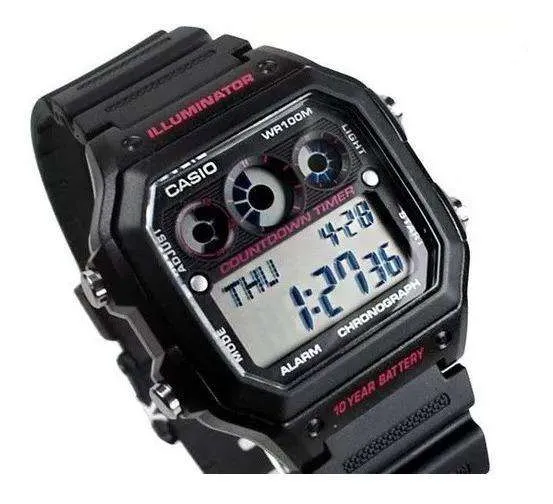 Casio AE-1300WH-1A2VDF Black Resin Watch for Men