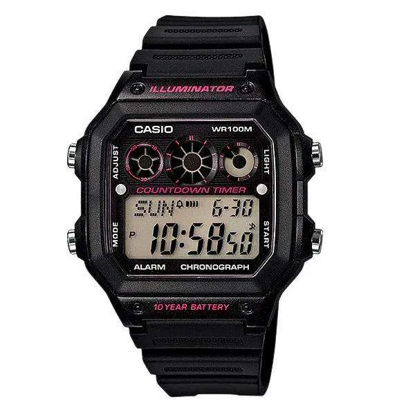 Casio AE-1300WH-1A2VDF Black Resin Watch for Men