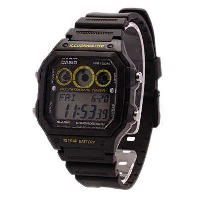 Casio AE-1300WH-1AVDF Black Resin Watch for Men