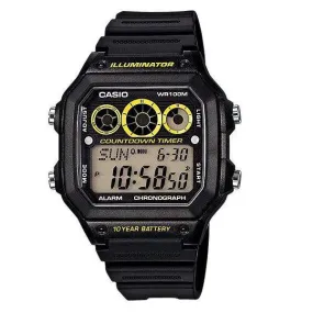 Casio AE-1300WH-1AVDF Black Resin Watch for Men