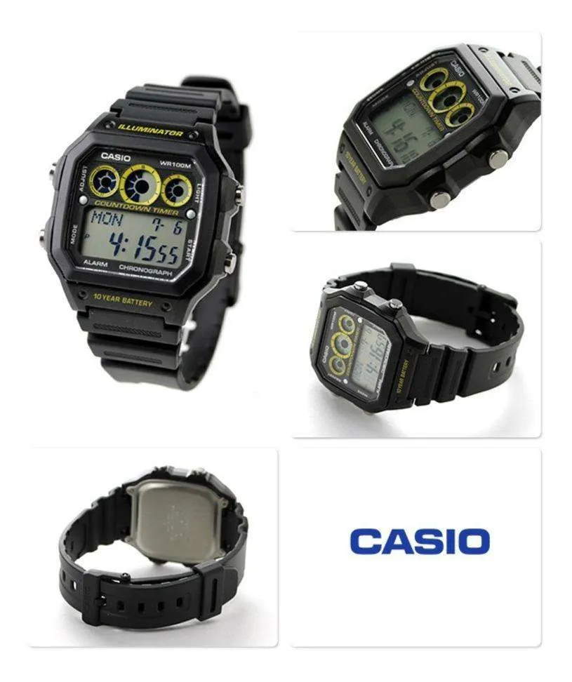 Casio AE-1300WH-1AVDF Black Resin Watch for Men