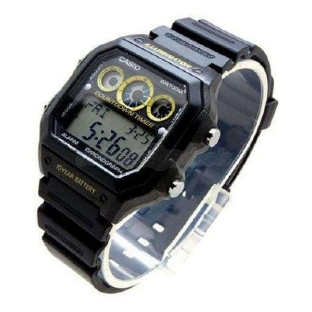 Casio AE-1300WH-1AVDF Black Resin Watch for Men