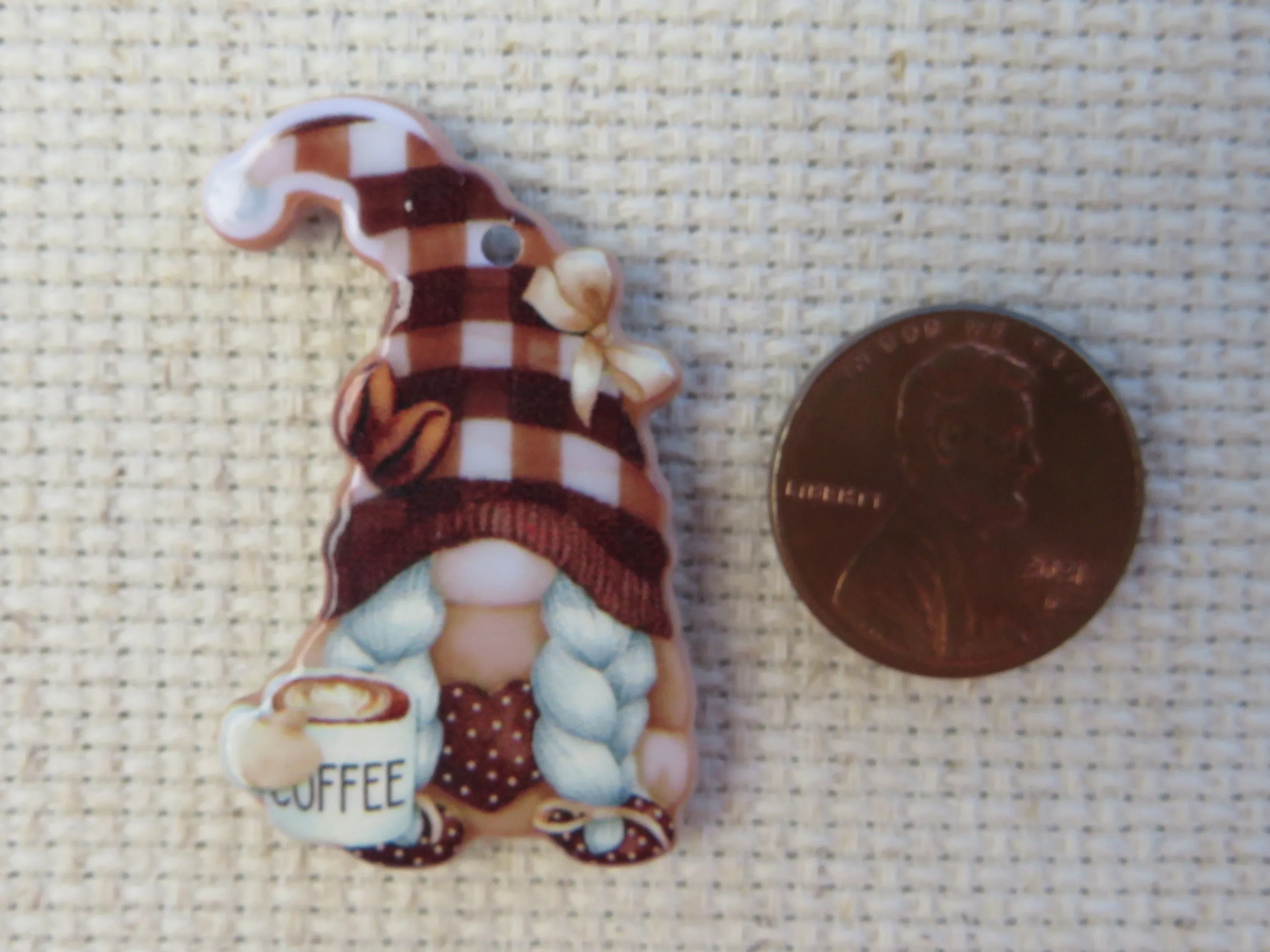 Coffee Gnome Needle Minder, Cover Minder, Magnet