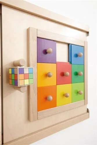 Colorful Squares Sensory Wall Activity Panel by HABA