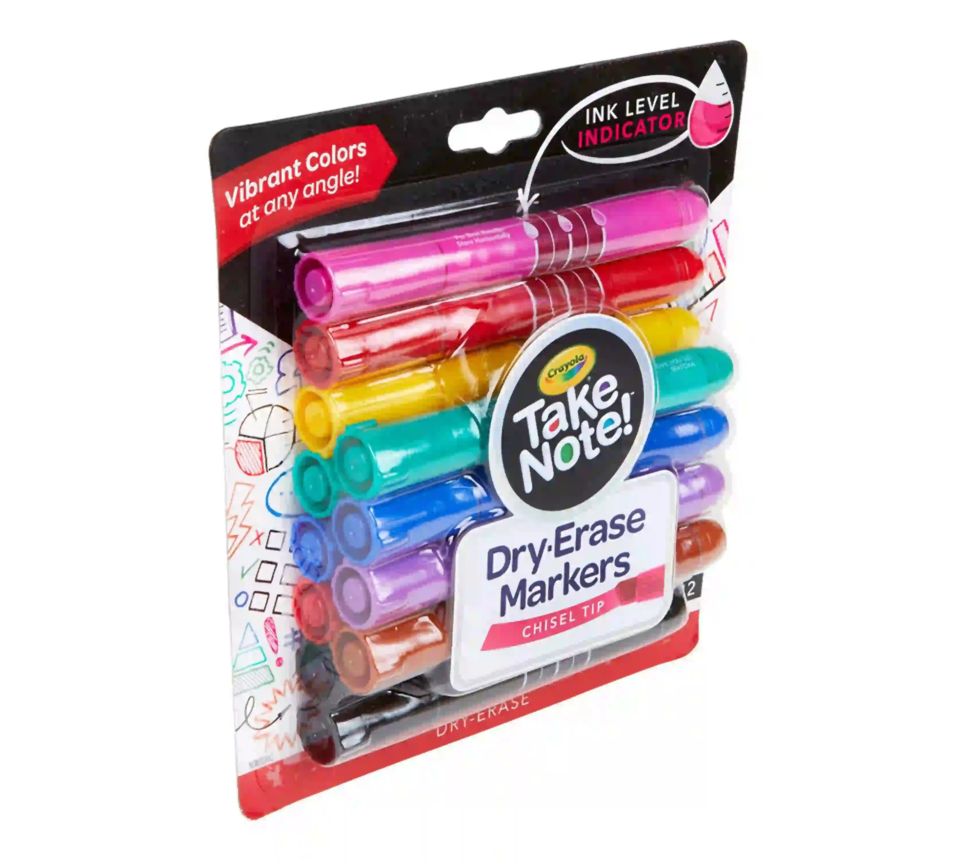 Crayola - Take Note Colored Dry Erase Markers, Pack of 12