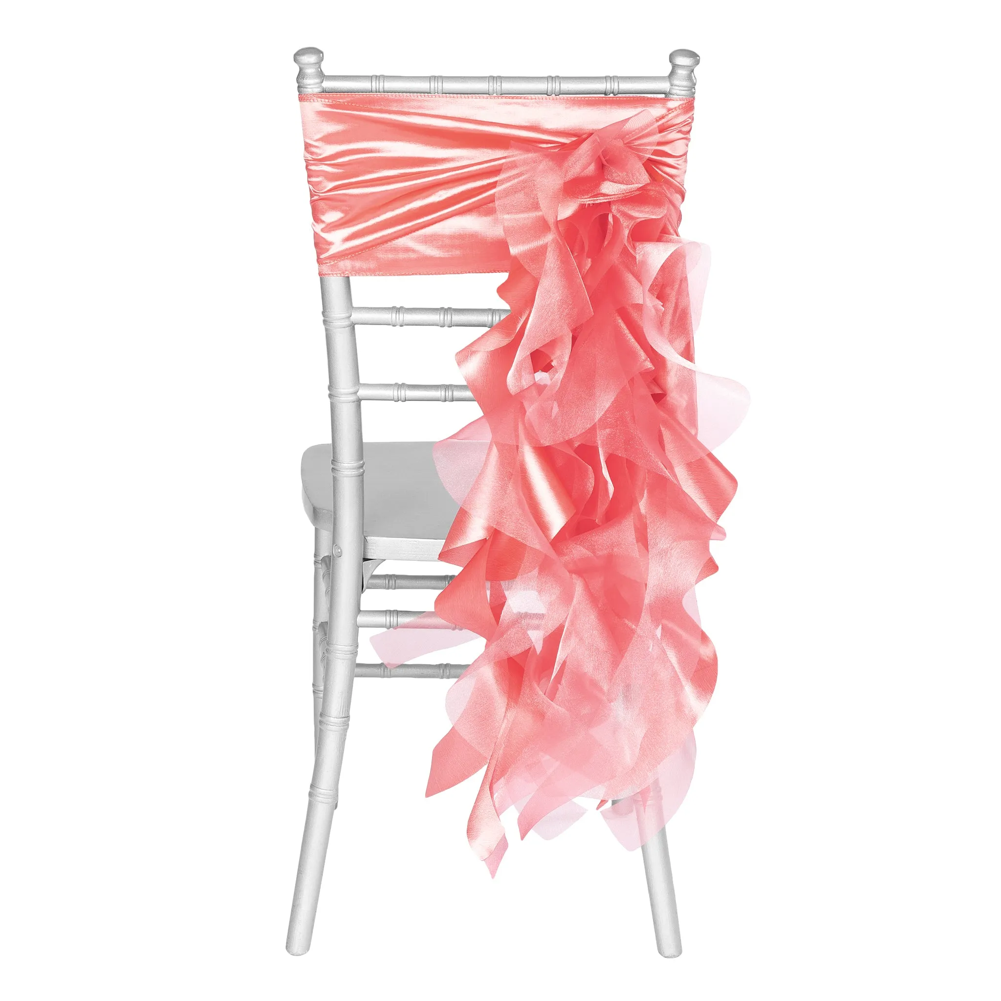 Curly Willow Chair Sash - Coral