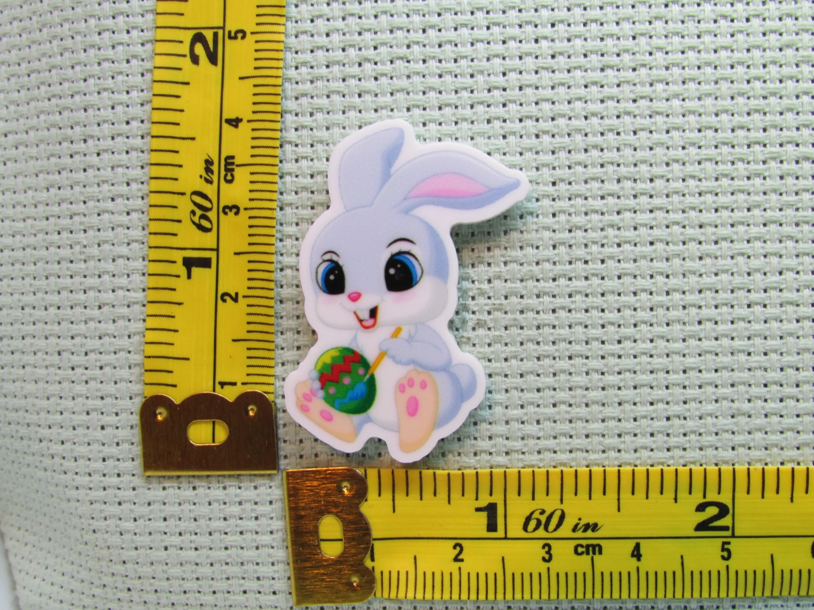 Cute Bunny Painting an Easter Egg Needle Minder, Cover Minder, Magnet