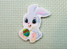 Cute Bunny Painting an Easter Egg Needle Minder, Cover Minder, Magnet