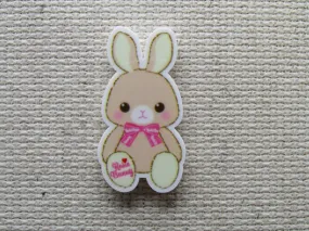 Cute Bunny with a Pink Ribbon Needle Minder, Cover Minder, Magnet