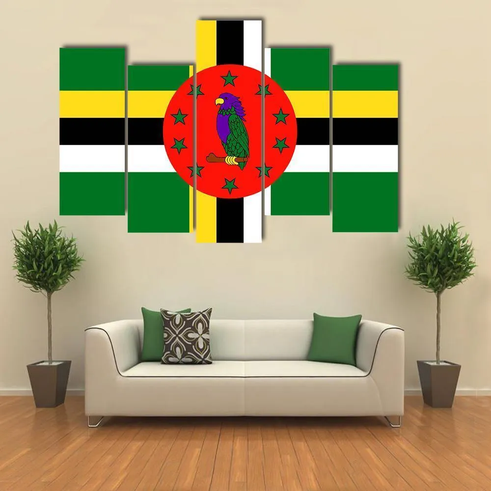 Dominica Flag Canvas Wall Art