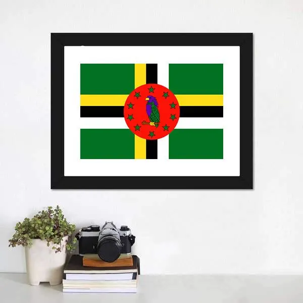 Dominica Flag Canvas Wall Art