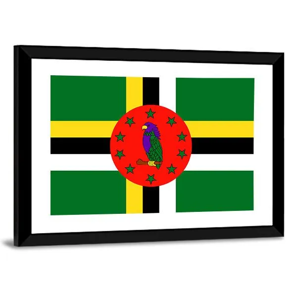 Dominica Flag Canvas Wall Art