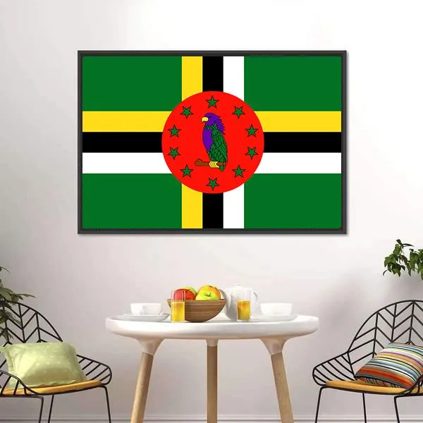 Dominica Flag Canvas Wall Art