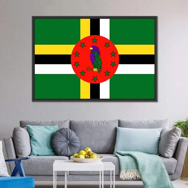 Dominica Flag Canvas Wall Art