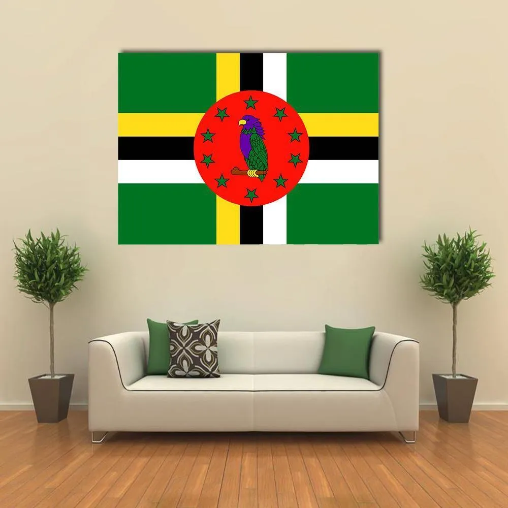 Dominica Flag Canvas Wall Art