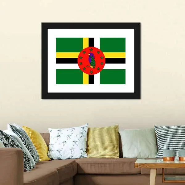 Dominica Flag Canvas Wall Art