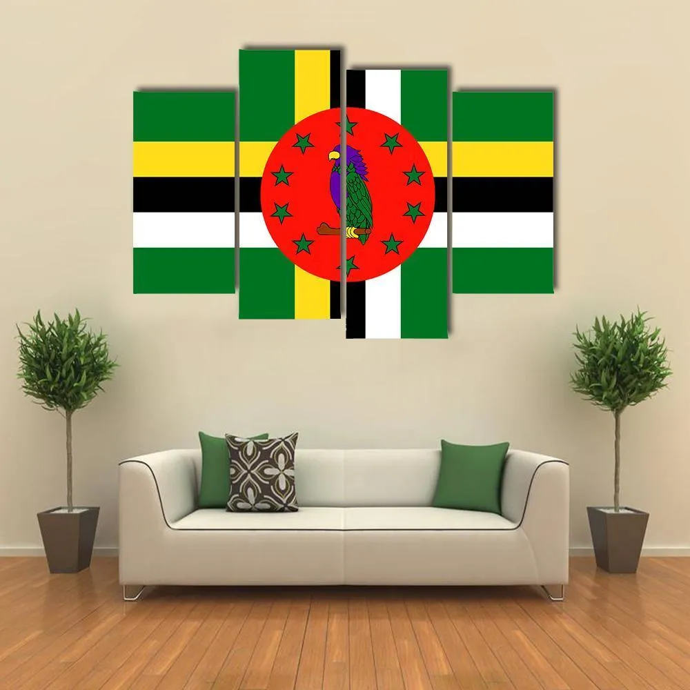 Dominica Flag Canvas Wall Art