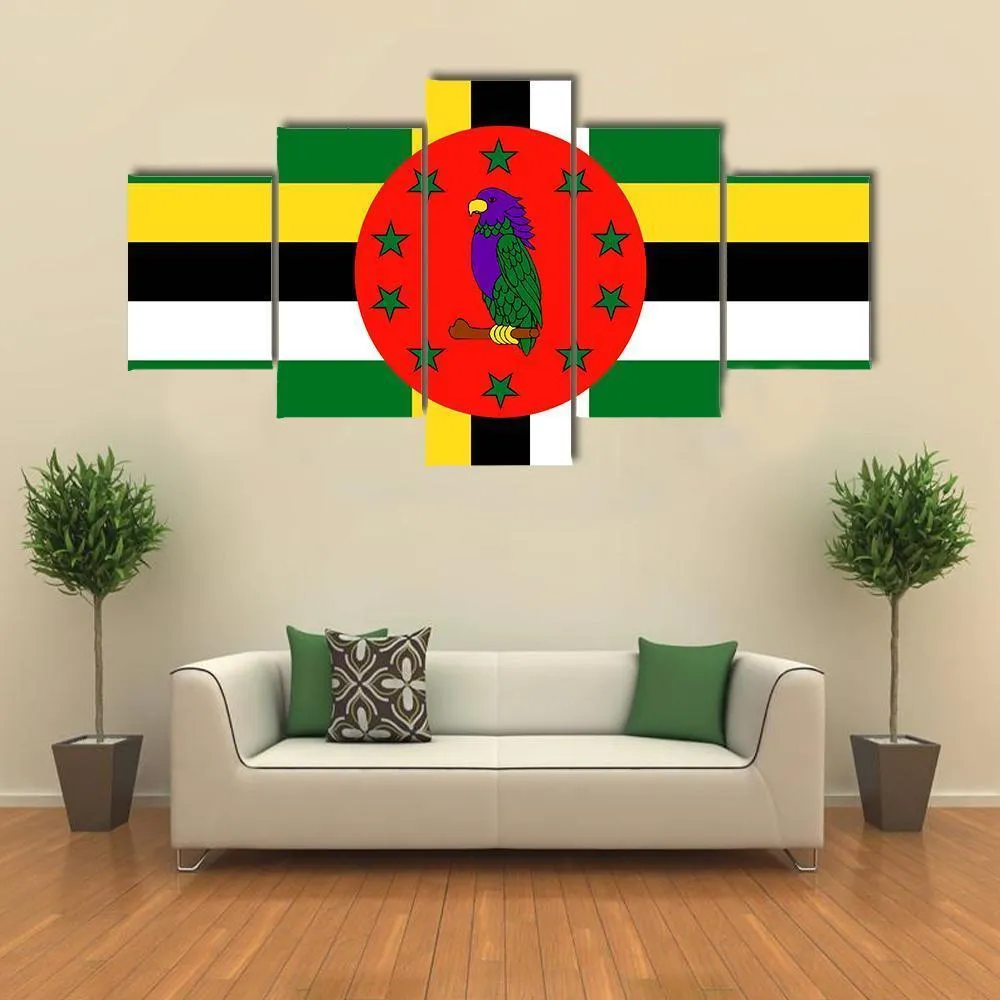 Dominica Flag Canvas Wall Art