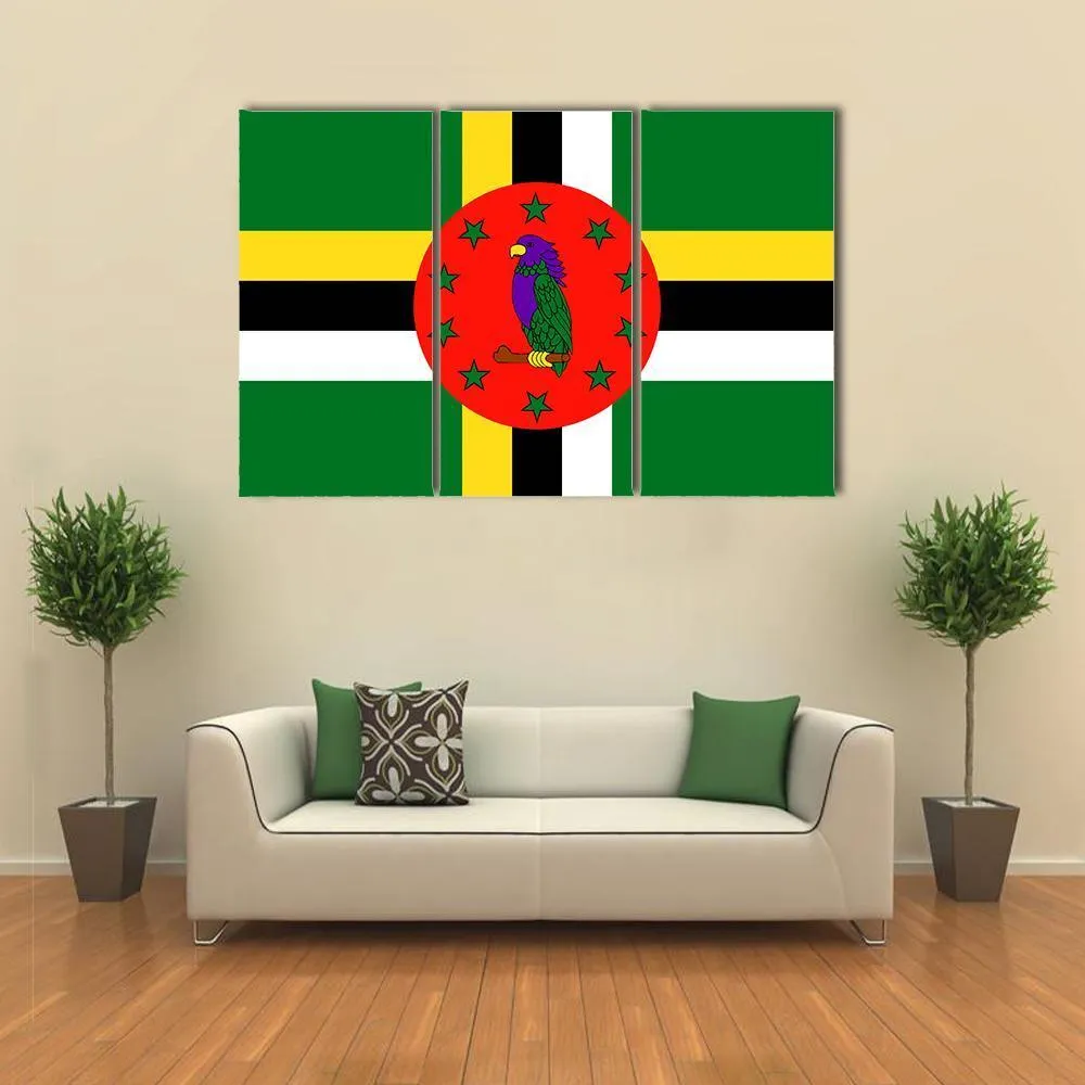 Dominica Flag Canvas Wall Art