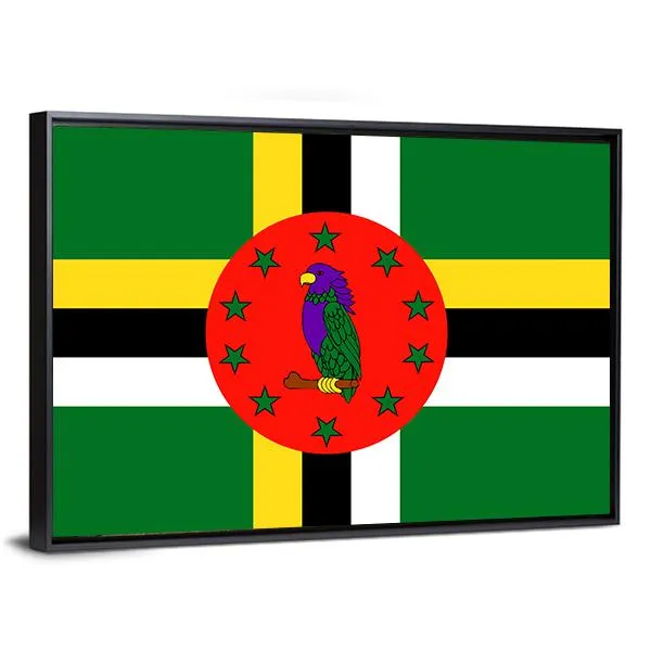 Dominica Flag Canvas Wall Art