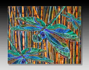 Dragonfly Garden Aluminum Wall Art