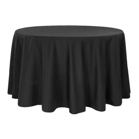 Economy Polyester Tablecloth 108" Round - Black