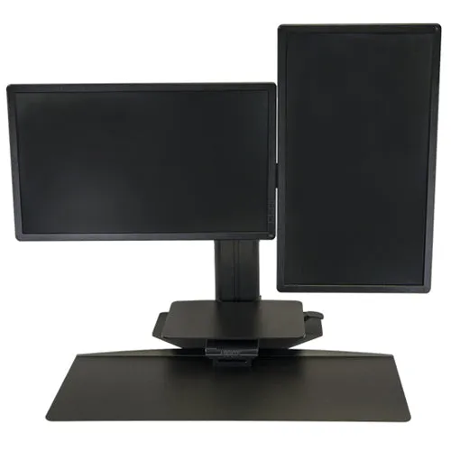 ERGOWORKS - S2S002-BB-SG - UPRITE ERGO Dual Monitor Sit2Stand Workstation (Black-Black)