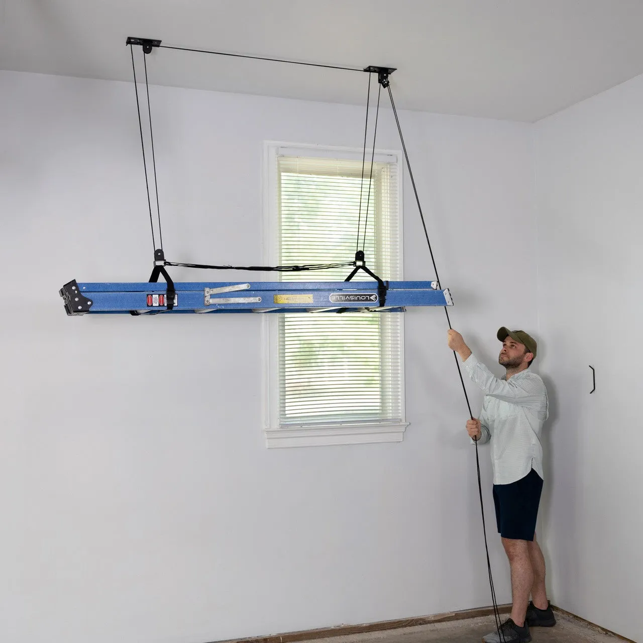 Essential Ladder Garage Ceiling Storage Hoist | 2-Pack