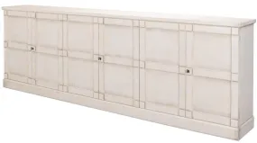 Extra Long Stucco White Buffet