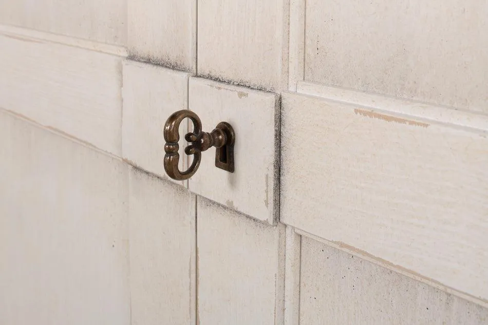 Extra Long Stucco White Buffet