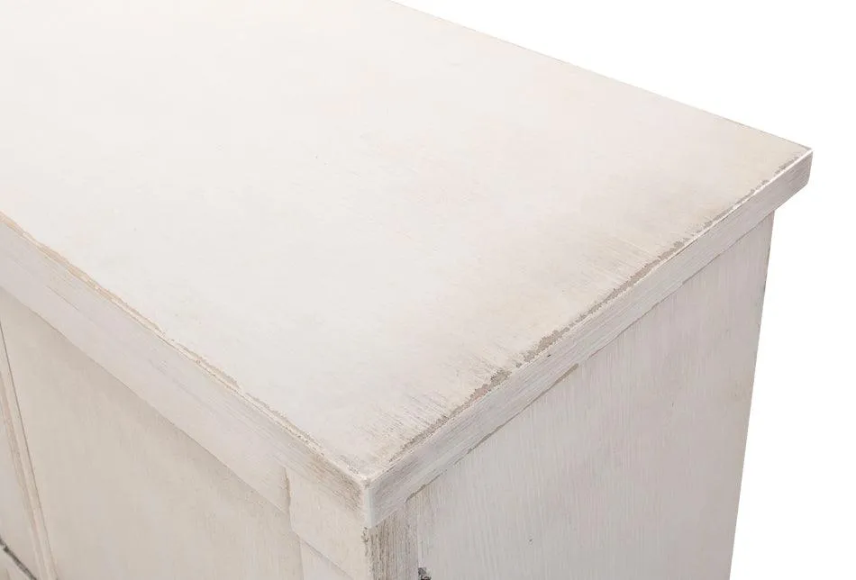 Extra Long Stucco White Buffet