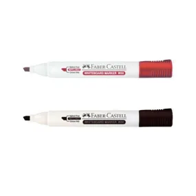 FABER-CASTELL W/B MARKER(W50) B/C OF2 BK&RD C/TIP-253971