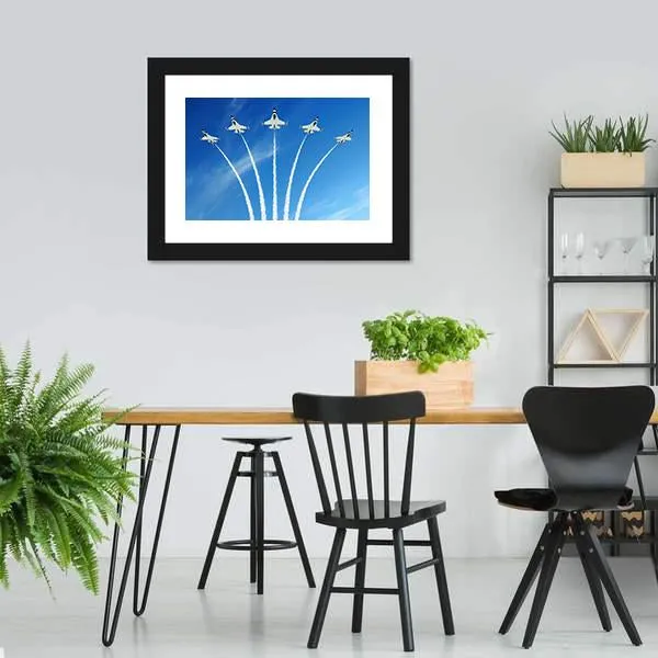 Fighter Jets Demonstration Canvas Wall Art