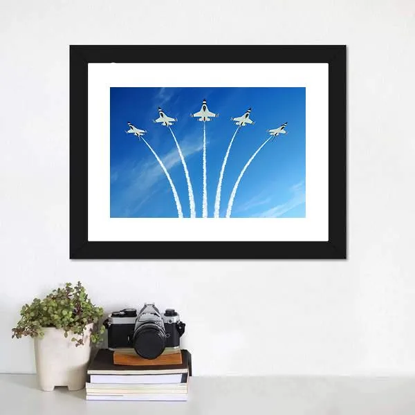 Fighter Jets Demonstration Canvas Wall Art