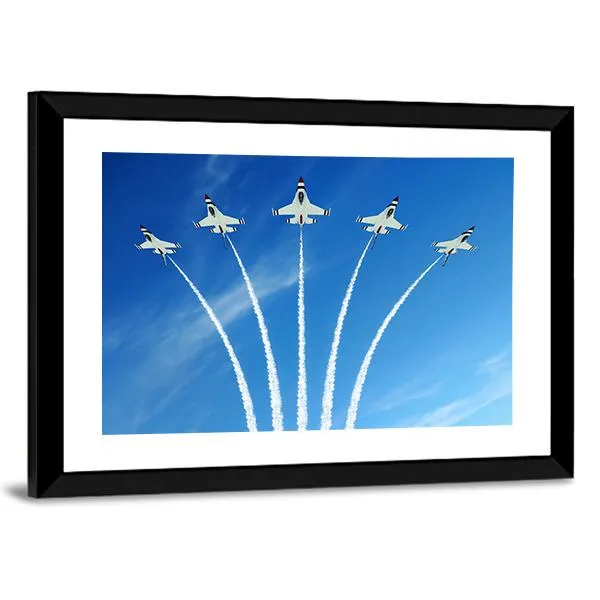 Fighter Jets Demonstration Canvas Wall Art