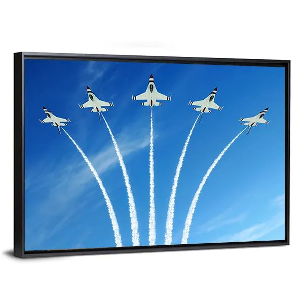 Fighter Jets Demonstration Canvas Wall Art