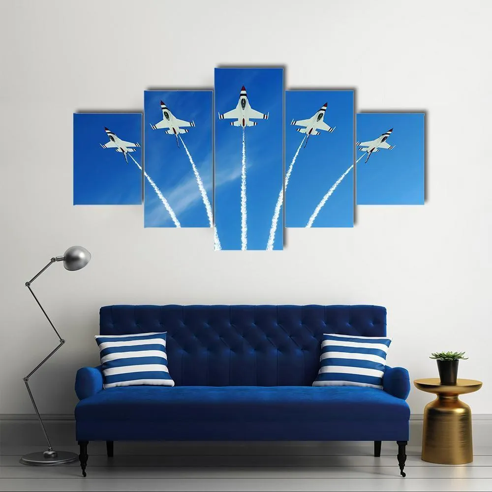 Fighter Jets Demonstration Canvas Wall Art