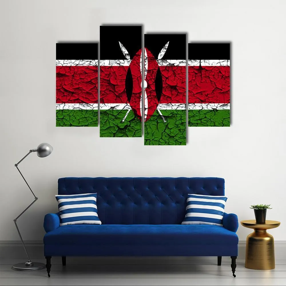 Flag Of Kenya Canvas Wall Art