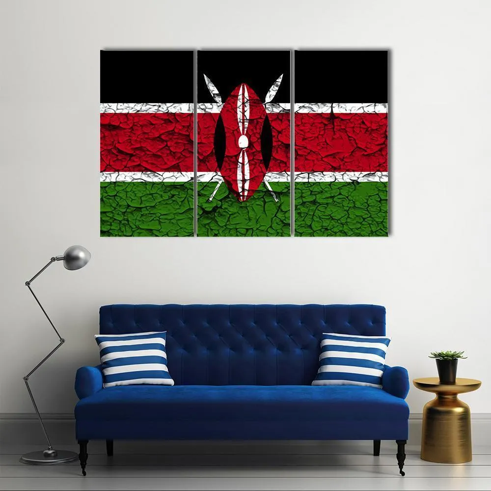 Flag Of Kenya Canvas Wall Art