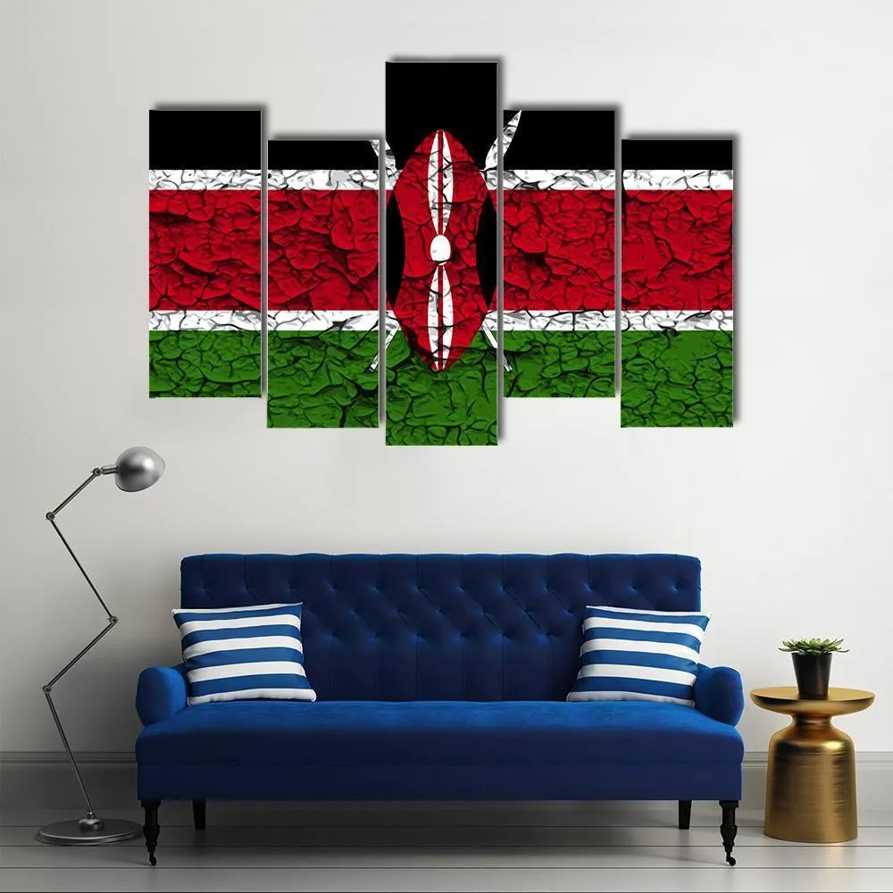 Flag Of Kenya Canvas Wall Art