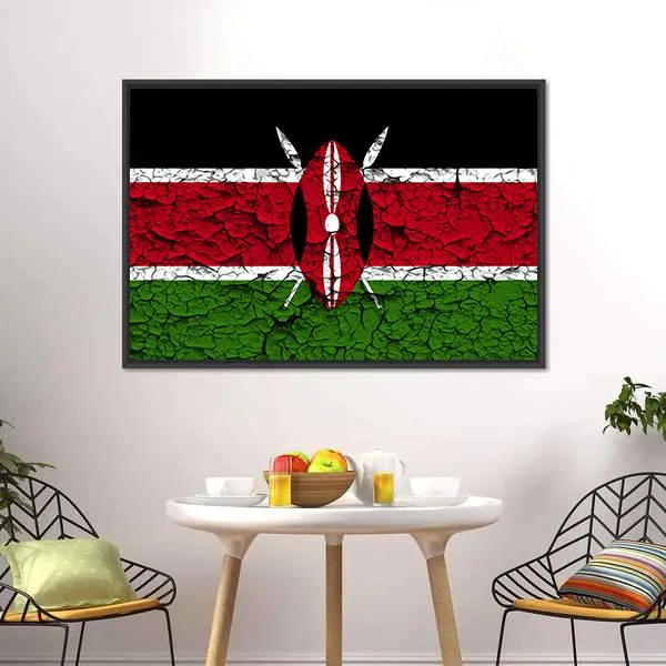 Flag Of Kenya Canvas Wall Art