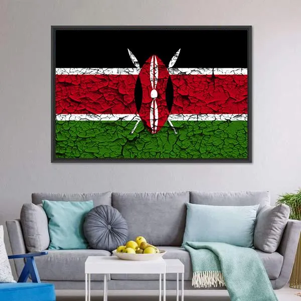 Flag Of Kenya Canvas Wall Art