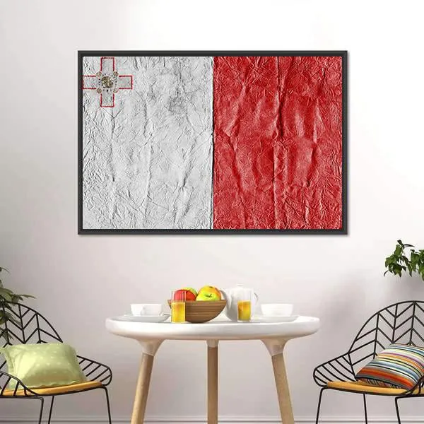 Flag Of Malta Canvas Wall Art