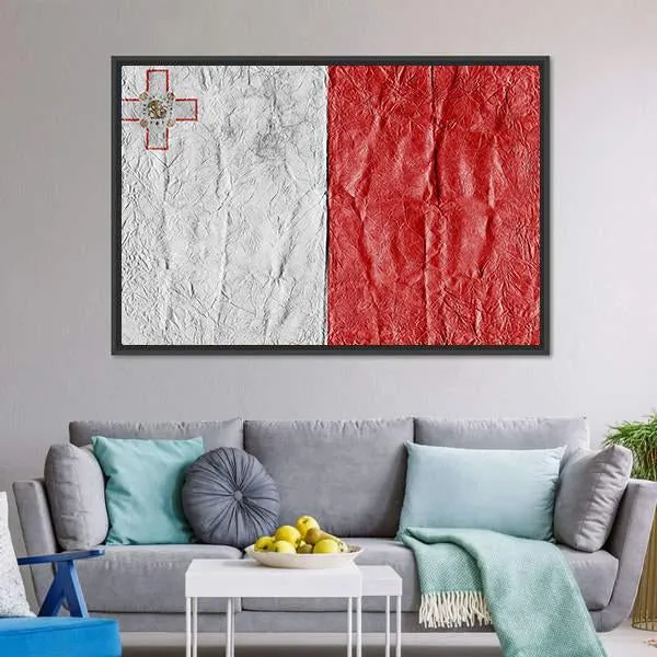 Flag Of Malta Canvas Wall Art