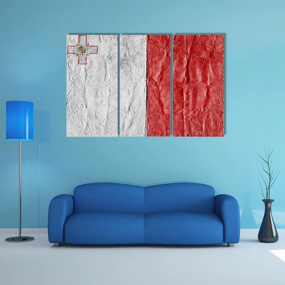 Flag Of Malta Canvas Wall Art