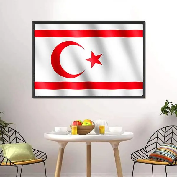 Flag Of Northern Cyprus Canvas Wall Art